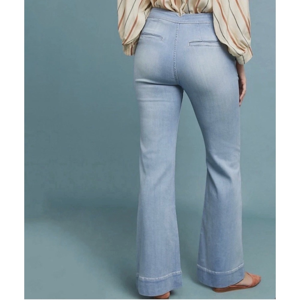 Pilcro and the Letterpress High Rise Bootcut Trouser Jeans Light Wash Size 29x31 - Picture 2 of 16